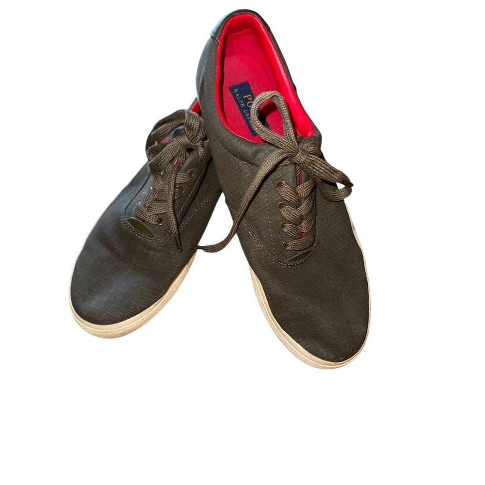 Polo Ralph Lauren Mens Vaughn Sneakers Dark Olive Size 11D Casual preppy ripstop